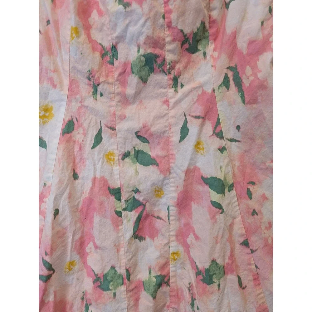 A‎ New Day Girl's Size 10 Floral Print Sleeveless Dress Pink White Green